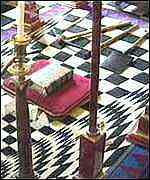 [ image: Masonic secrecy intrigues and worries outsiders]
