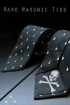 Skull and Crossbones, Masonic Tie, Freemasonry, Freemasons, Freemason, Masonic